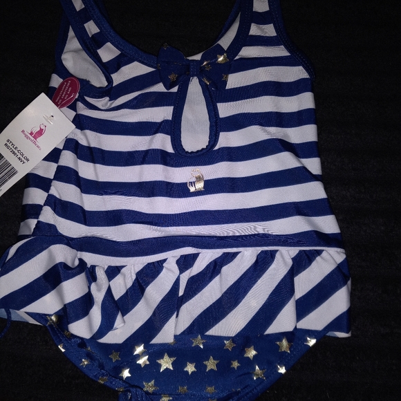 Toddler Nautical Swimsuit 3T - Picture 2 of 3